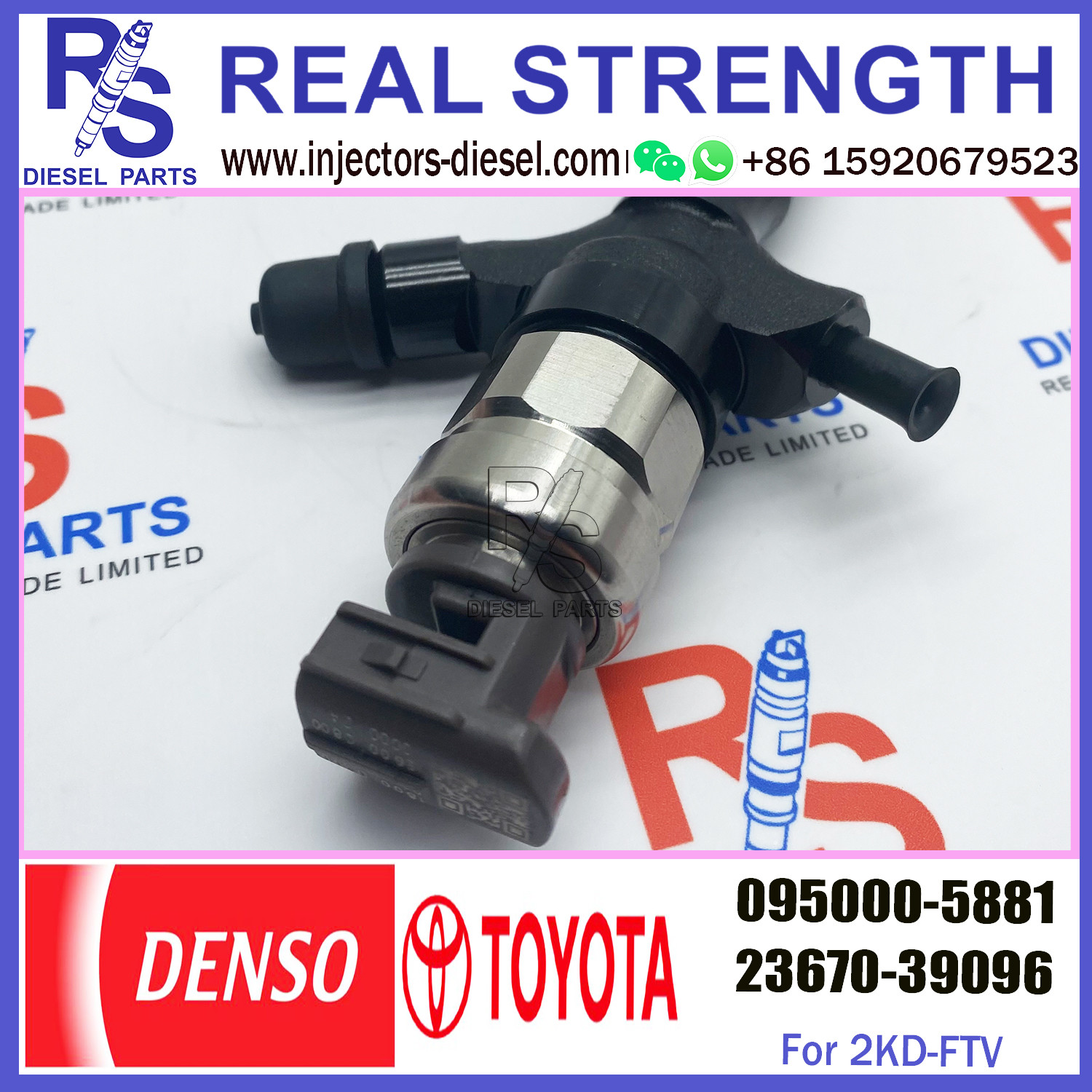 Common Rail Fuel Injector 095000-5881 Diesel Engine Fuel Injection Nozzle 23670-30050 For Toyota 2KD-FTV