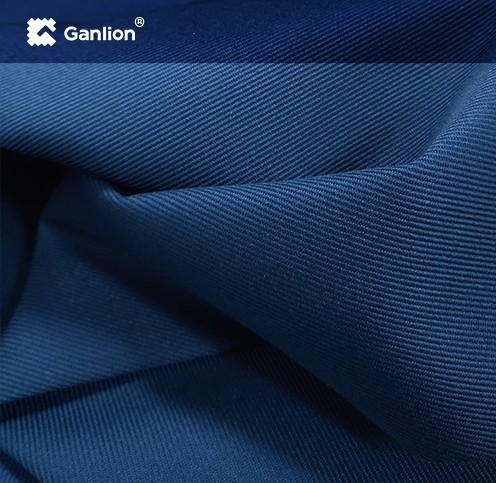 Indigo Poly Cotton Security Uniform Fabric Twill 3/1 UV Proof