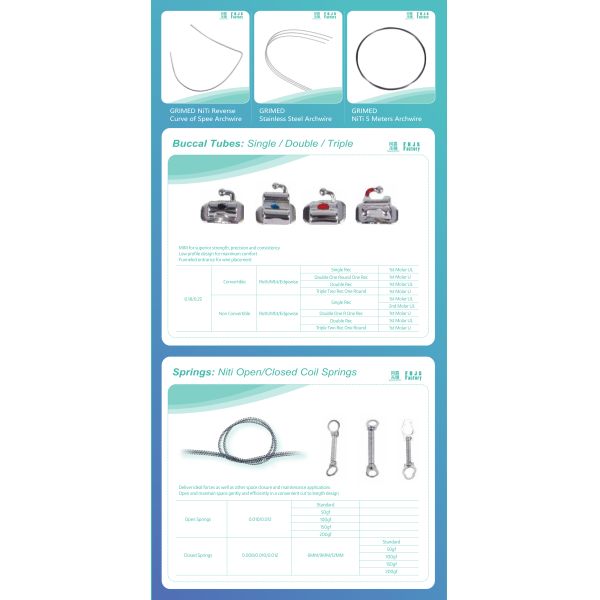 Dental Orthodontic Archwires Thermally Heat Activated Niti Archwire Orthodontics