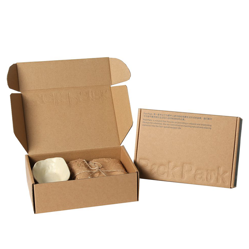 CMYK 4 Color Offest Printing Brown Craft Paper Box for Food Packaging Custom Logo