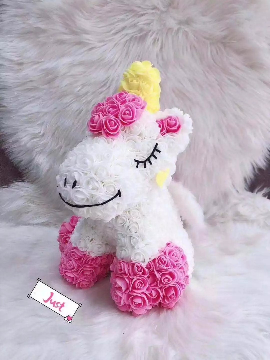 Wholesale Preserved rose bear with heart popular size 25cm teddy bear of roses