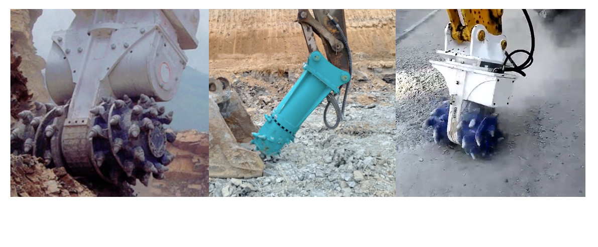 Q345B Excavator Rock Grinder Attachments 700mm Head Rock Wheel Grinder