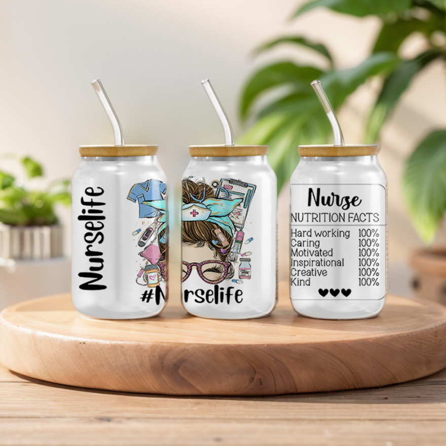 DIY UV DTF Custom Cup Wrap Transfers For Libbey Glass Tumblers With Personalized Design