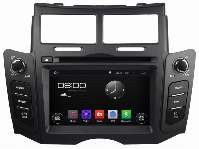 Ouchuangbo Auto Stereo DVD Player for Toyota Yaris 2005-2011 Android 4.4 GPS Navigsioton i