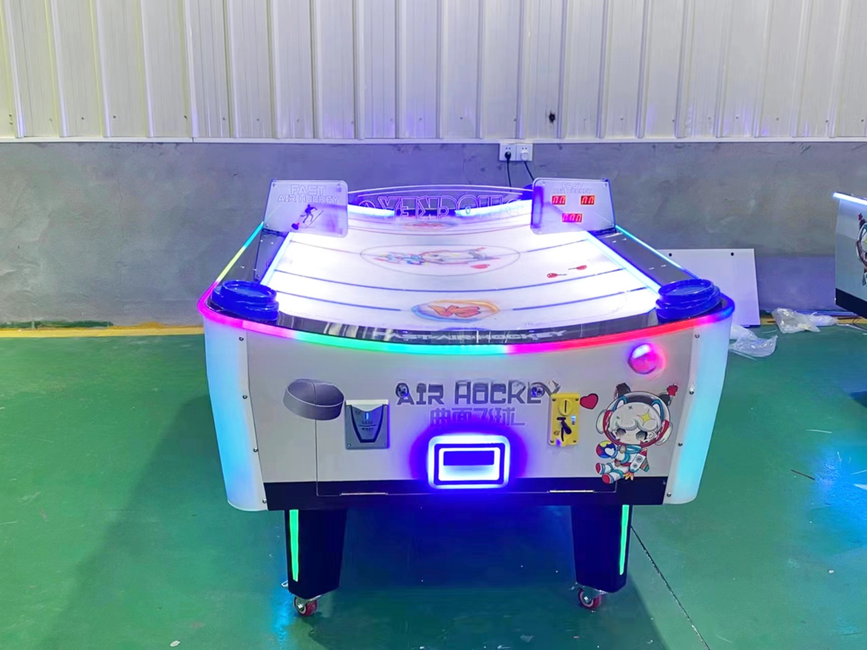 Indoor Sport Coin Operated Air Hockey Table Machine 220V Customized