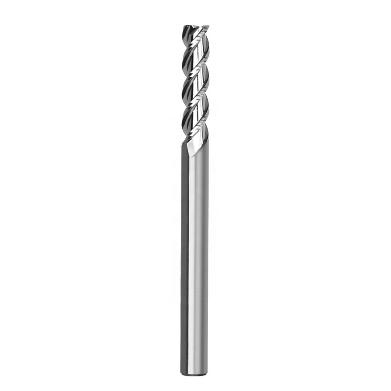High Finish Tungsten Carbide 8mm End Mill Without Coating For Aluminum