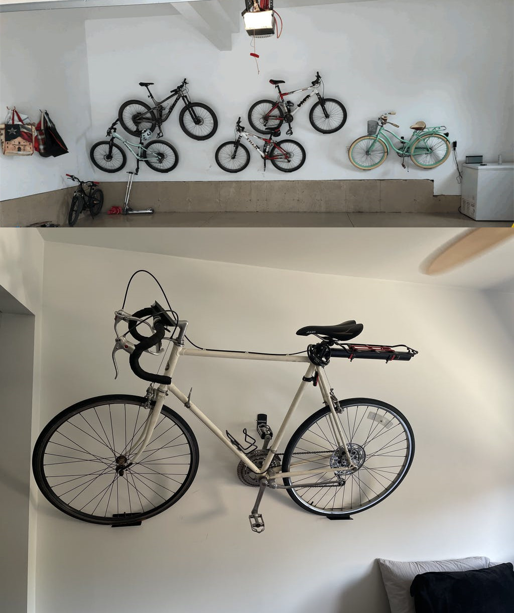 Secure Bike Pedal Suspension Rack for E-Bikes and MTB Road Bikes Black Steel Material