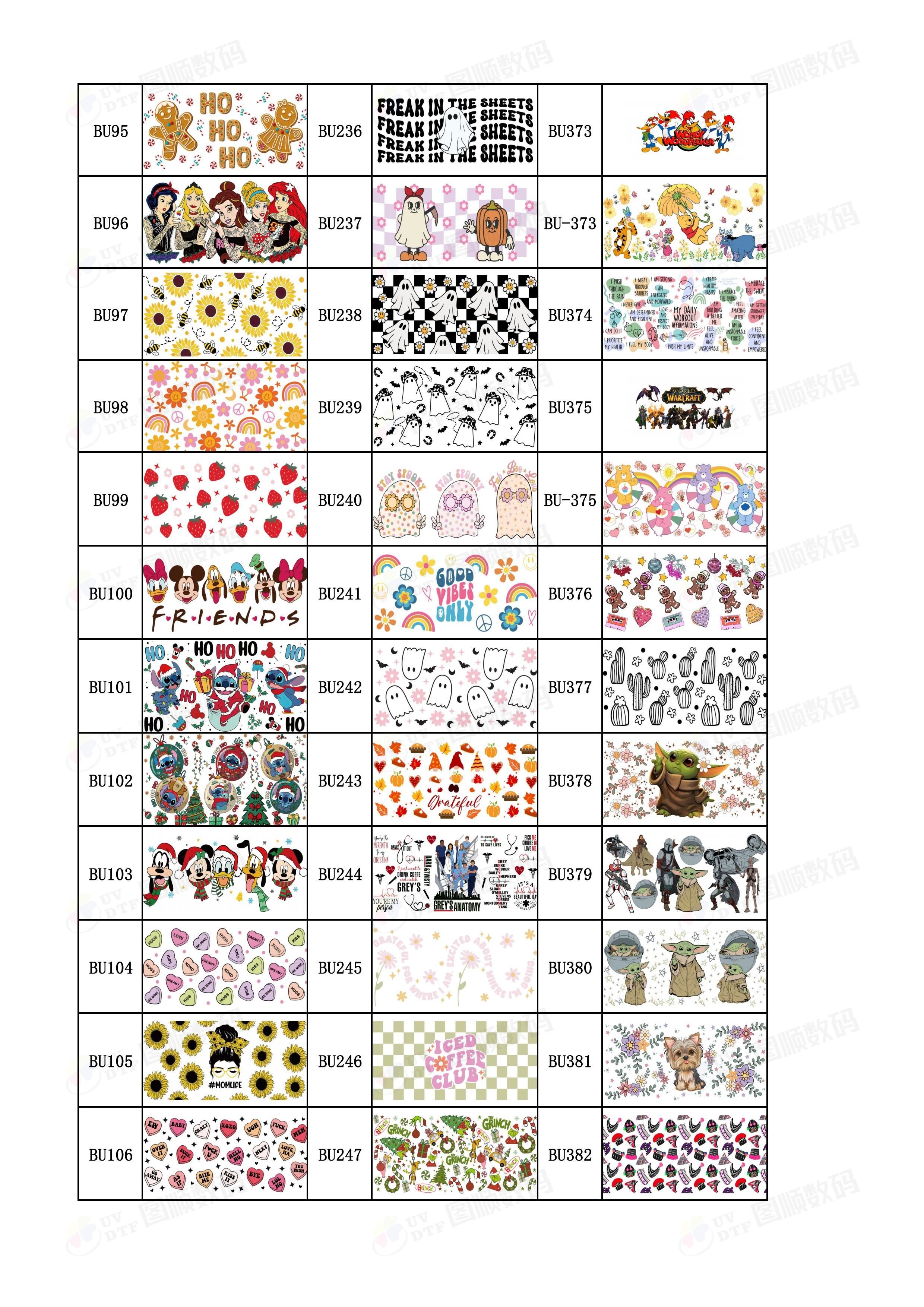 OEM UV Cup Wraps UV 3D Transfer Labels 9.3*4.1 Inches