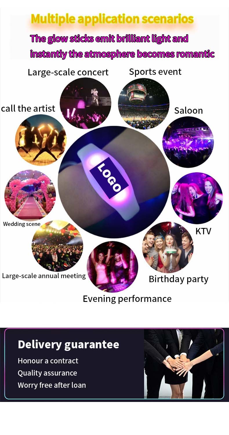 Led Bracelet for wedding and party Control Dmx Color Changing Bracelet Led Wholesale 2022 New Custom Print Logo Promotio