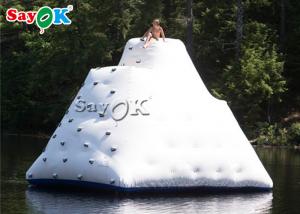 China White Inflatable Climbing Wall Inflatable Water Ice Mountain Customized Size on sale