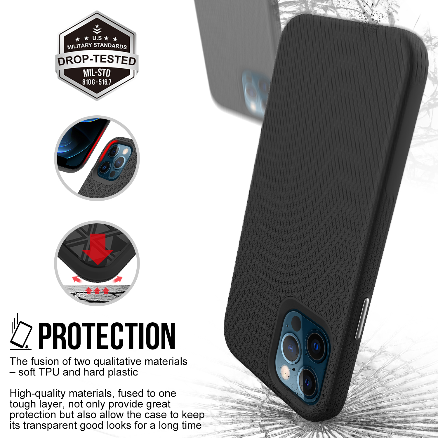 Luxury PC Hard Case Cover For IPone 12 Pro Max Fashion Element 100% Test