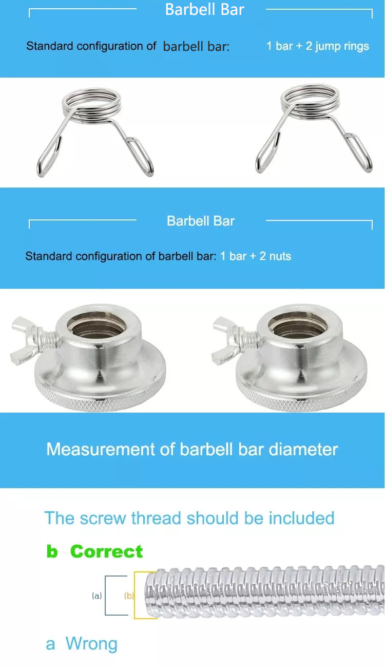 2.2m Gym Cap Barbell Olympic Super Curl Bar Ez Bar Curl 50mm Weight Lifting