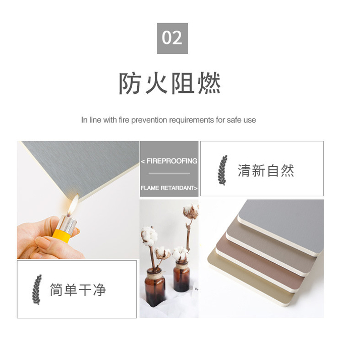 Factory Direct Light Luxury Low-Profile Metal Bamboo Charcoal Wood Veneers