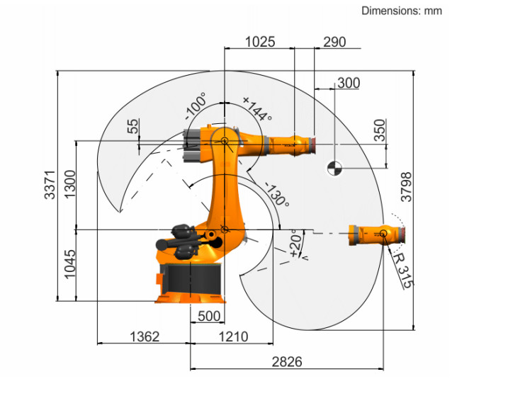 Kuka Youbot Maximum Wheel Speed 2 m/s KR 360 R2830 6 Axis Industrial Robot Arm