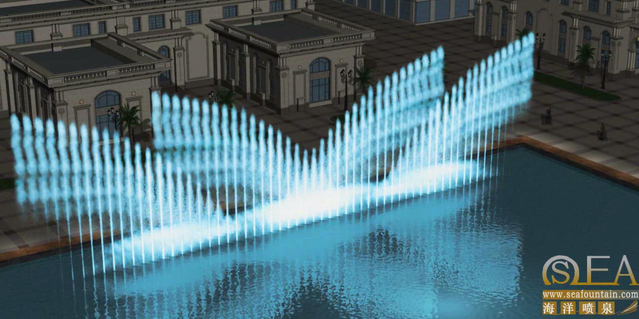 Interactive lantern music water fountain