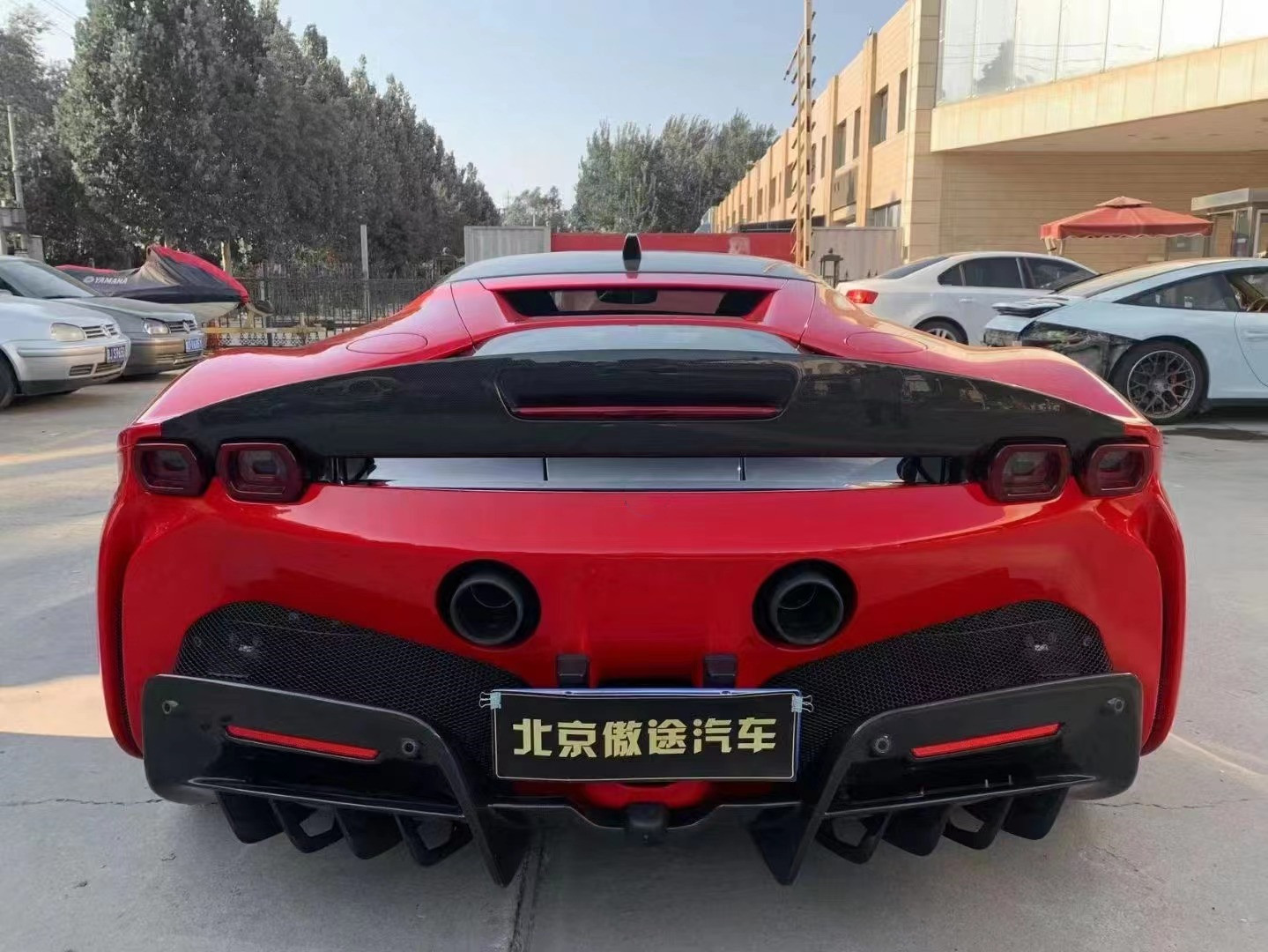 Carbon Fiber Spoiler Carbon Fiber Spoiler for Ferrari SF90 SF90 Upgraded OEM Style Spoiler Tail