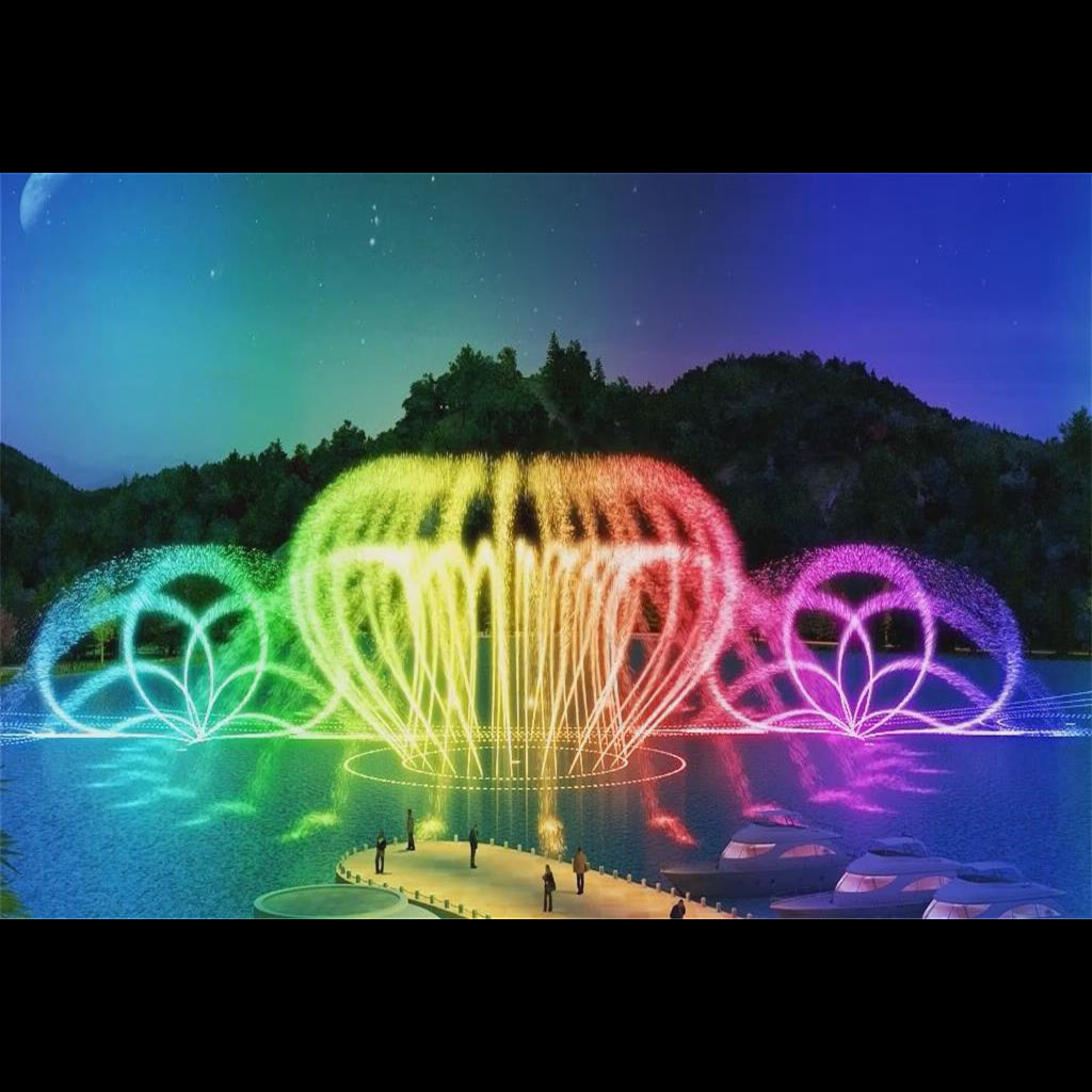 Large Garden Lake Fountains High Spray Musical Signal Control