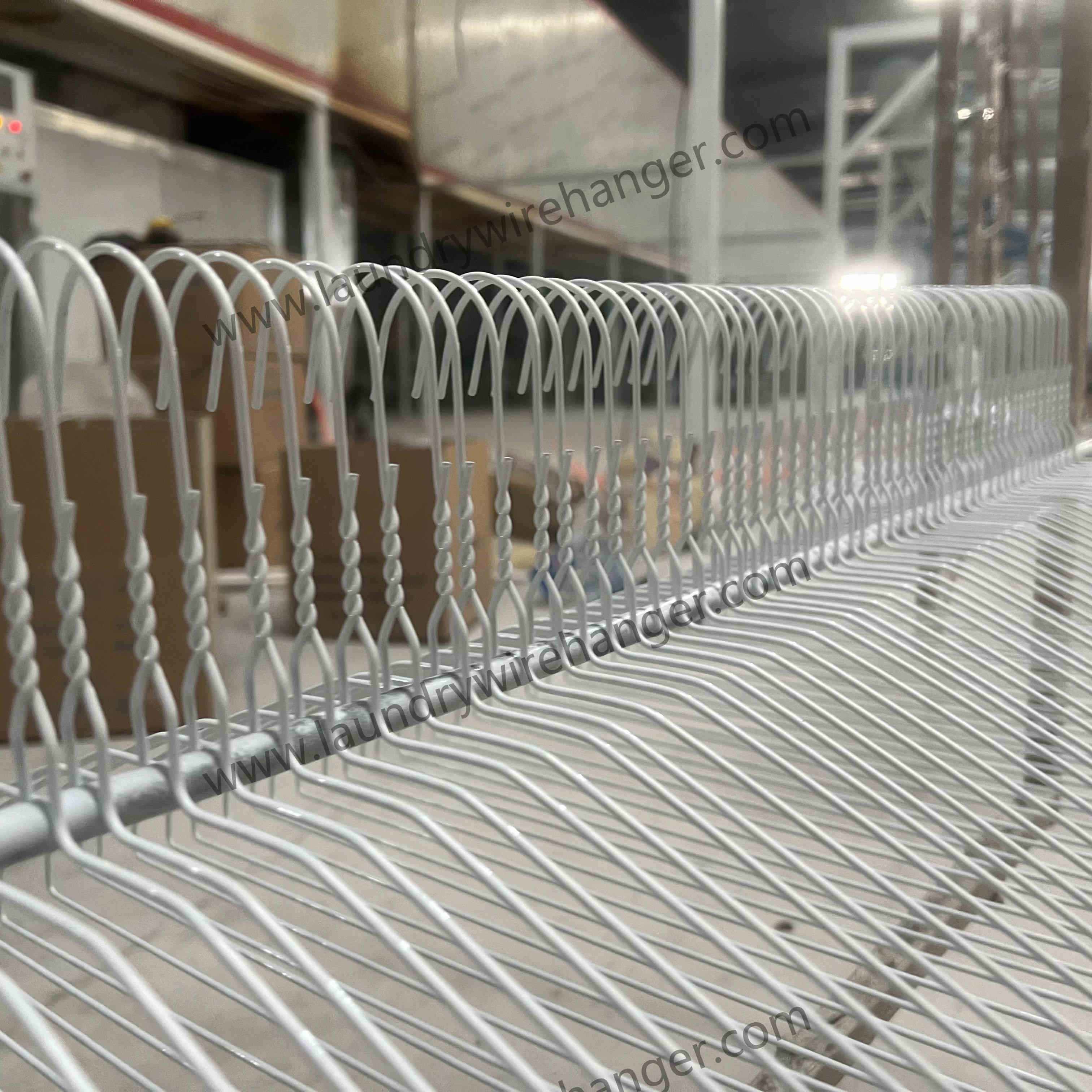 Laundry Master Notched-End 16inch 14.5 Gauge Wire Hanger for Laundry Services