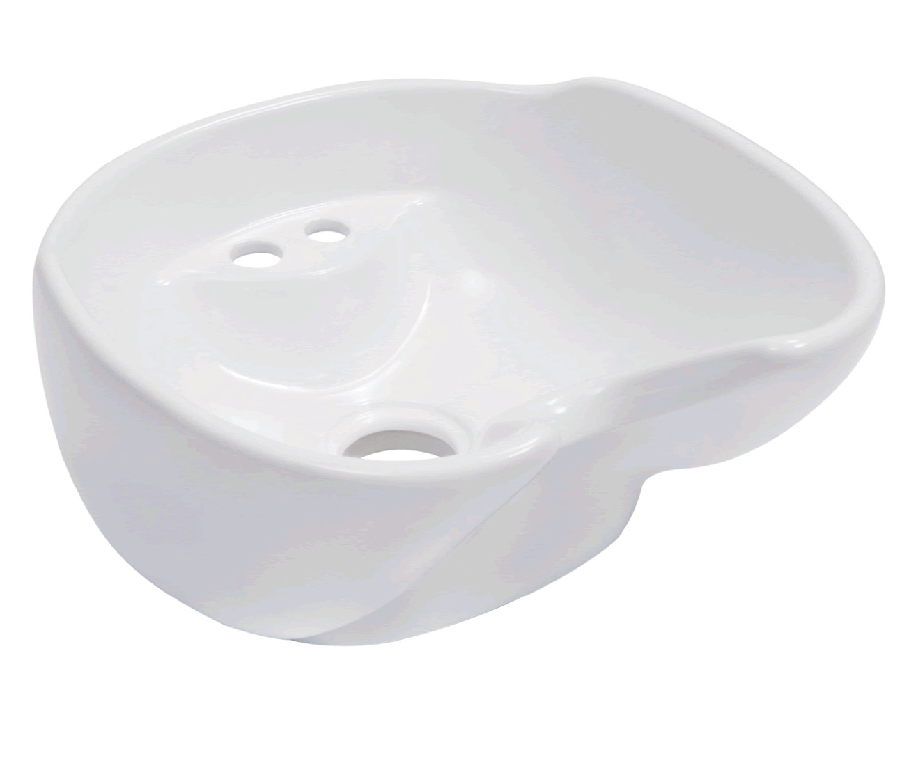Professional Salon Equipment Parts / Ceramic Salon Shampoo Sink White Color