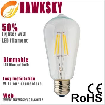 China Factory Hot Sale ST58 Copper 6W Filament Lamps