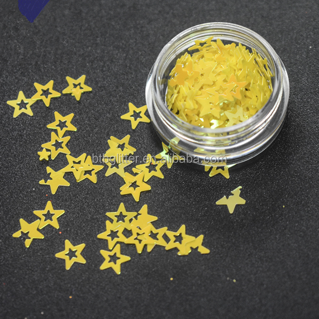 Versatile Open Star Nail Glitter Hollow Star Shape for Toys and Gift Craft Projects