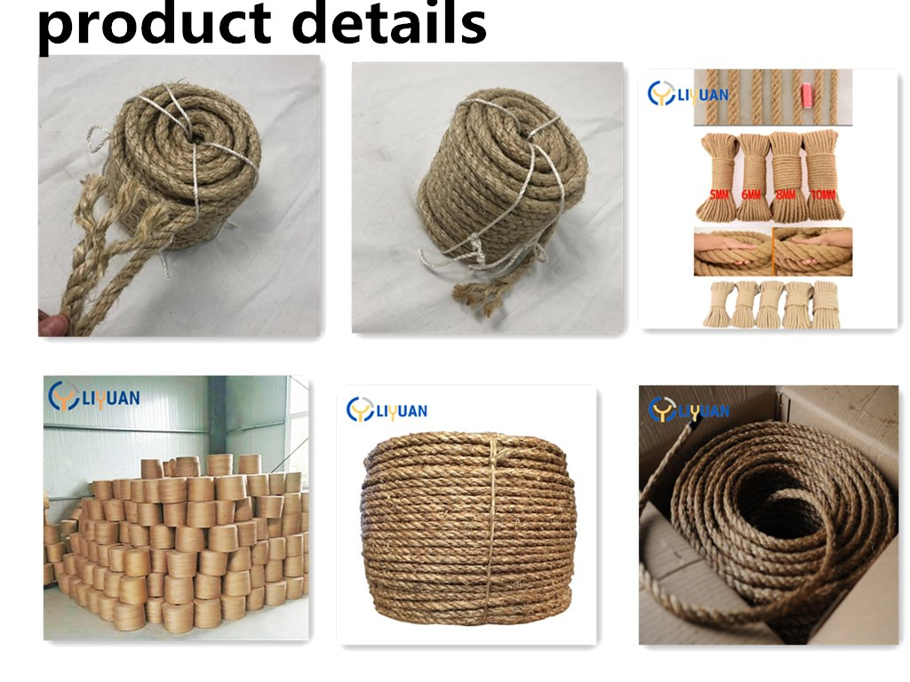 Dia.6mm-60mm Twisted Jute Rope The Ultimate Solution for Packing Mooring and More