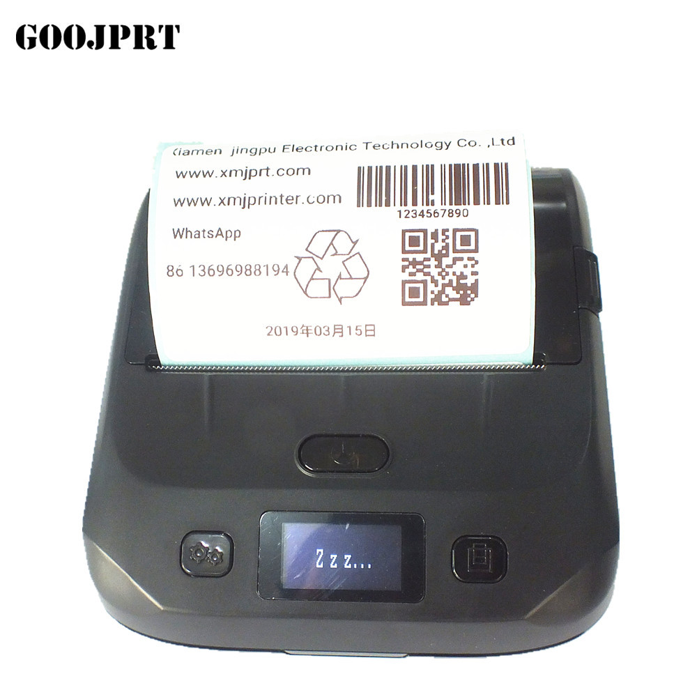 Portable 80mm thermal barcode printer bluetooth label sticker printer