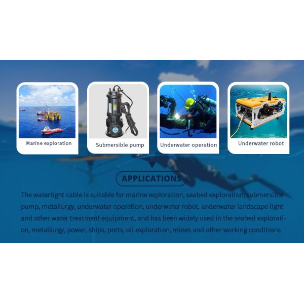 Factory Price PVC/Rubber Insulated Underwater Marine Waterproof Cable