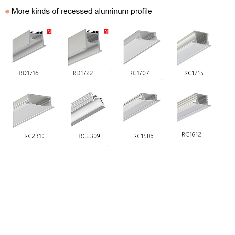 U Shape Led Aluminum Profile LED Strip Light Parts Aluminum Channel For Led Strips