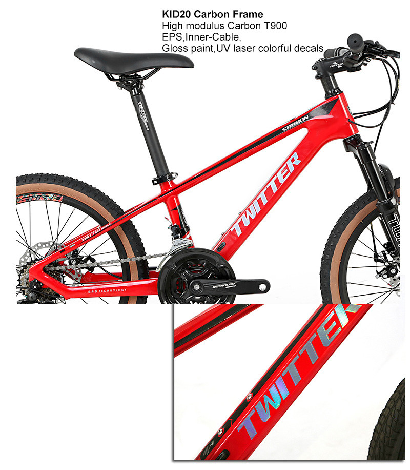 20inch Carbon Fiber Mountain Bike SHIMANO EF500 21 Speed With Disc Brake