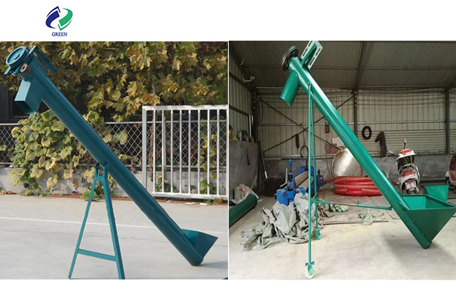 Automatic Powder Screw Feeding Machine Inclined Screw Hoist Auger Conveyor