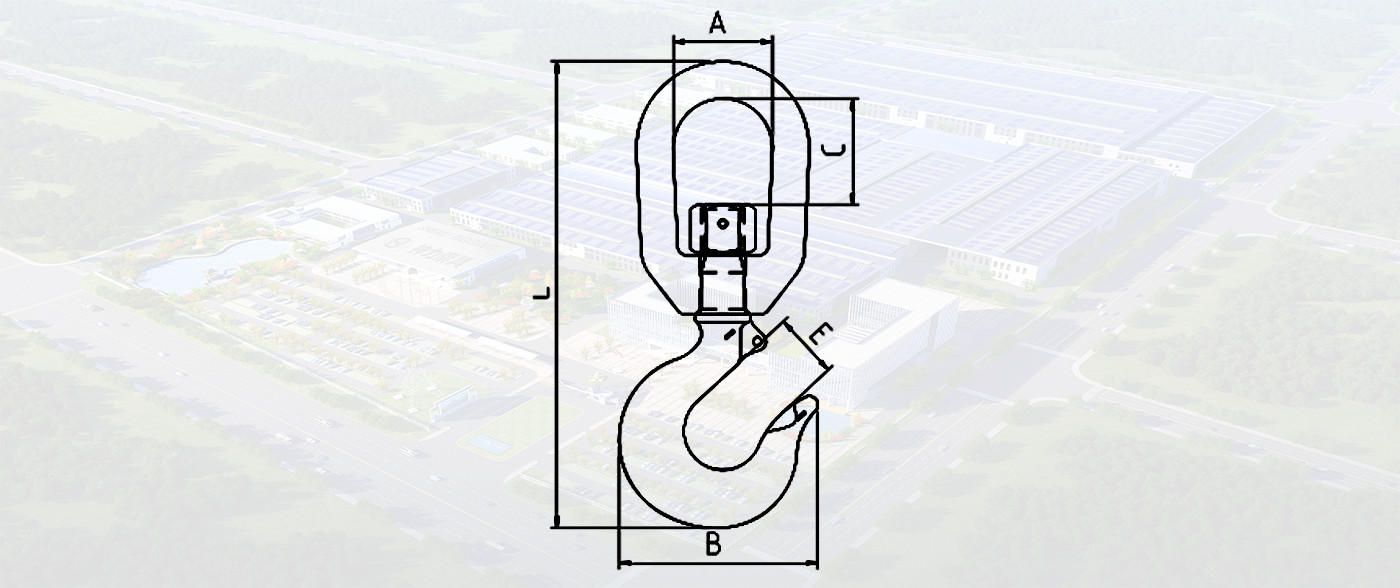 SLR508-LD2805 CARBON STEEL SWIVEL HOOK