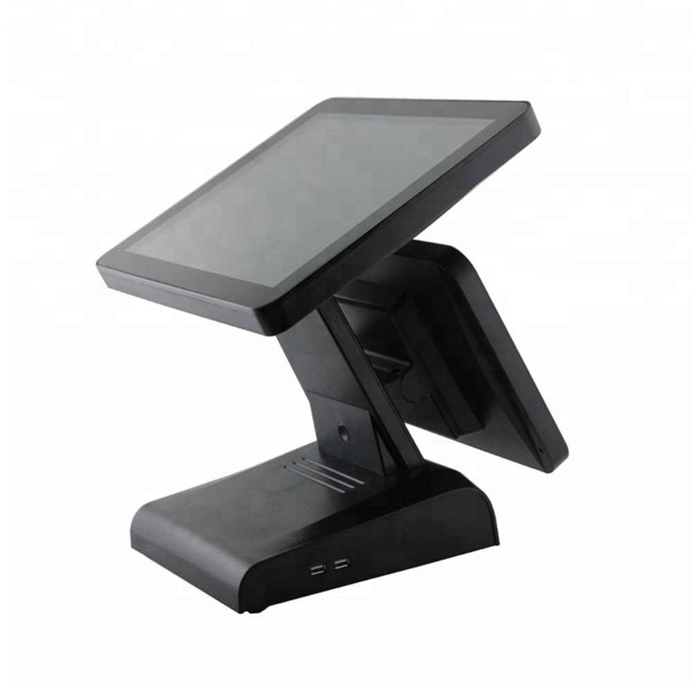 Dual Screen 15inch Windows POS System For Restaurant Supermarket