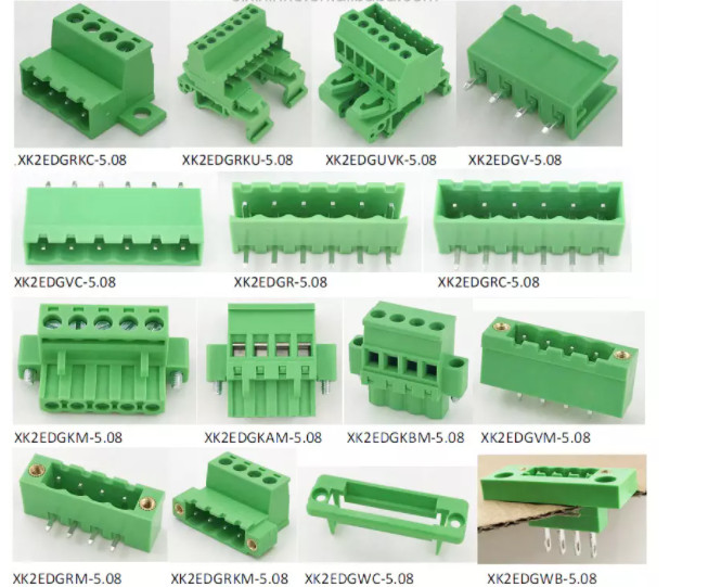 5.08MM 6 Pin Terminal Block Connector XK2EDGKM PA66 6 Pin Screw Terminal