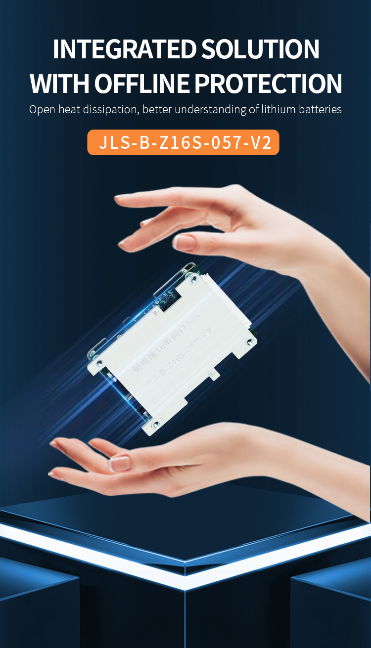 KLS 15S 20A LiFePO4 BMS 48V For 3.2V 15-Cell Lithium Battery Pack With Short Circuit Protection
