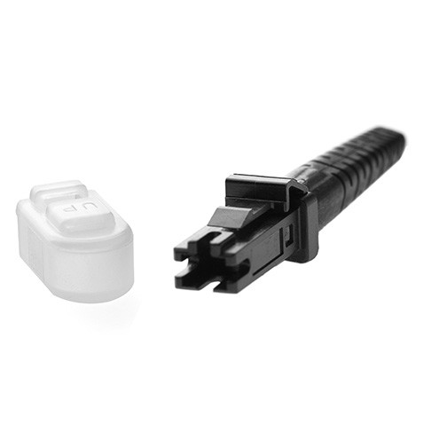 Black Plastic Fiber Optic Cable Connectors , Mtrj Fiber Connector Long Life Span