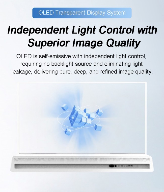 Ultra Thin Transparent OLED Display Monitor HD Clear See Through Digital Oled Panel