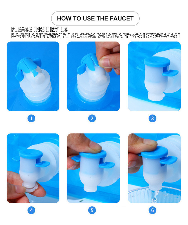 Custom Drink Liquid Spout Pouch Bag Packaging Plastic Fruit Water Juice Pouch 5L Stand Up Pouch With Tap Spout