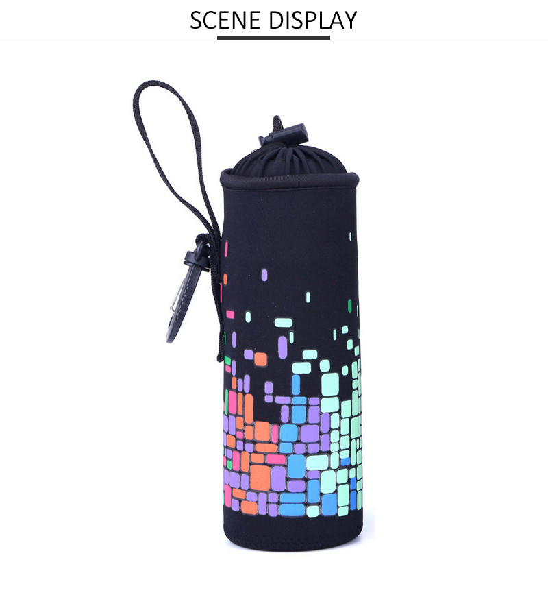 Wholesale Custom Collapsible Neoprene Water Bottle Cover with Handle