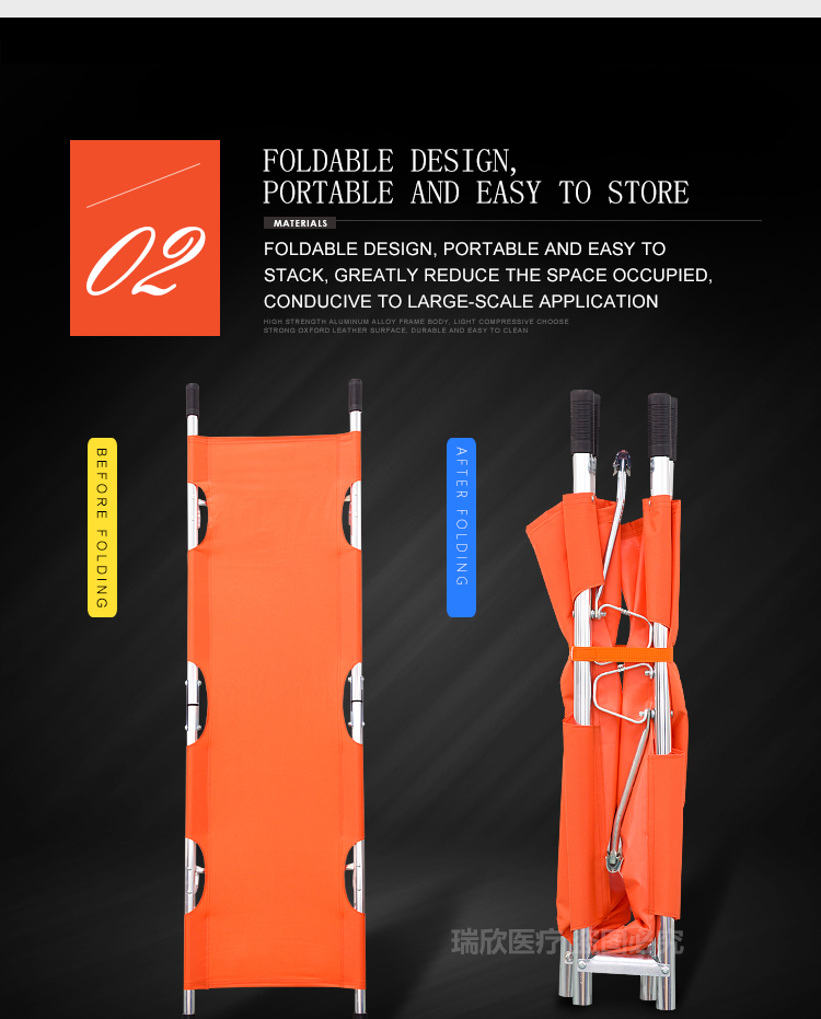Patient Transfer Roll Up Stretcher Hospital Medical Stretcher