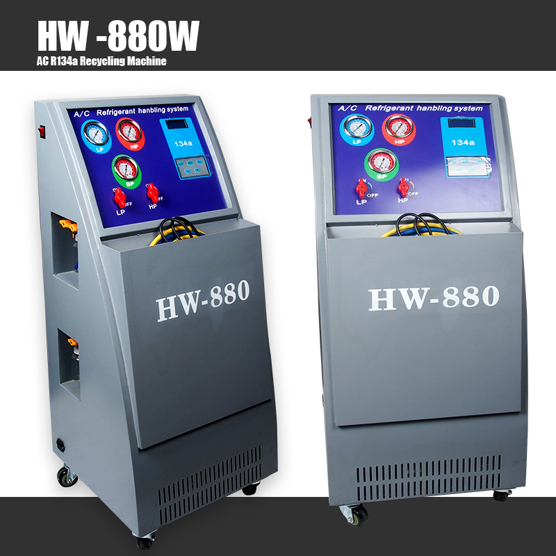 Car AC Refrigerant Recovery Machine charging function R134a Car AC Service Station for car air condtioner
