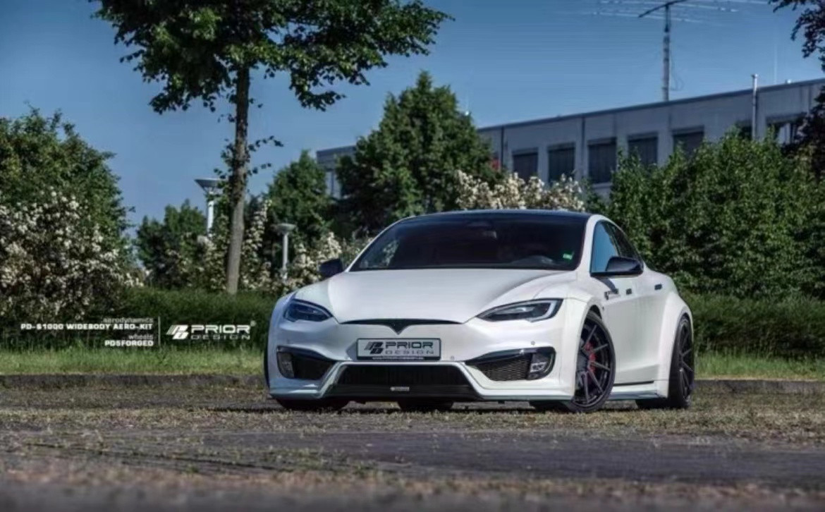 For tesla Model S Body Kit MODEL S Upgraded PD-style Front and Rear Bumper Spoiler Body Kits