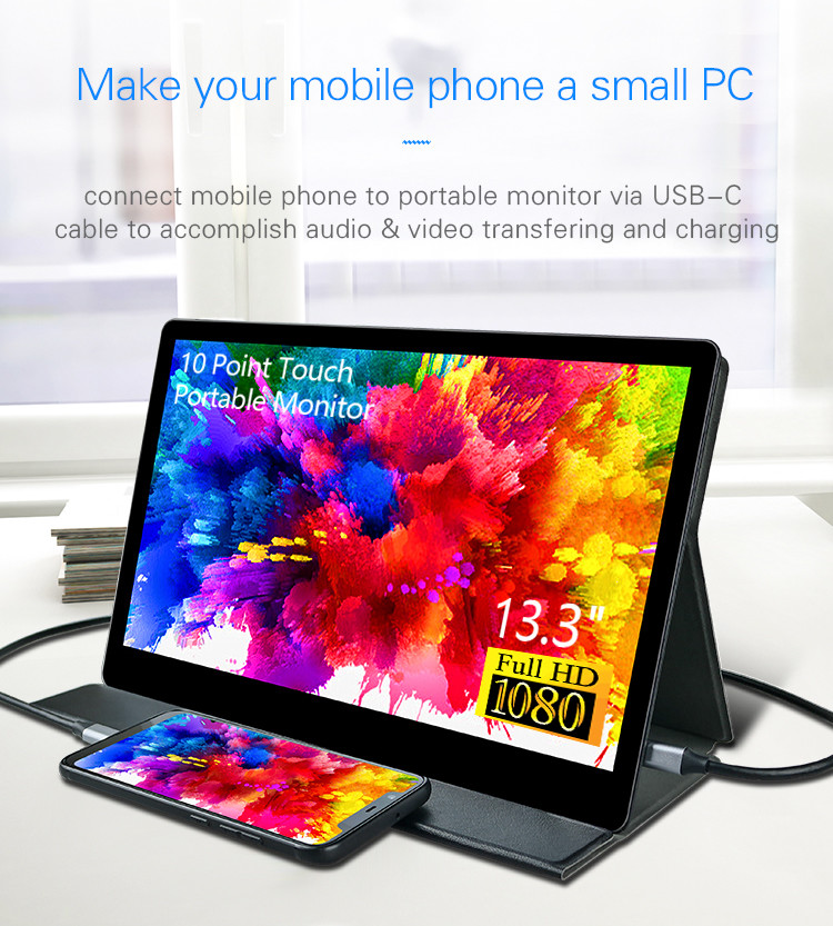 Response Time 12ms Narrow Border 16:9 Portable Video Game Monitor