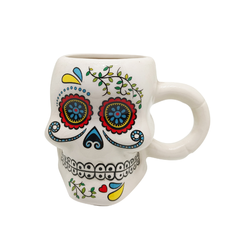 Creative Skull Mugs Halloween Ghost Festival Gifts Tiki Mugs 3D Cocktail Mugs with Handle North American Cups