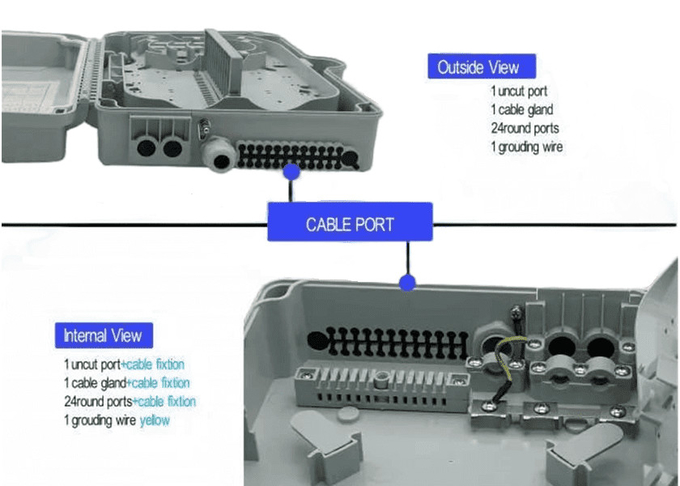 Simplex Fiber Optic Terminal Box OM3 / OM4 Fiber Splitter Distribution Box