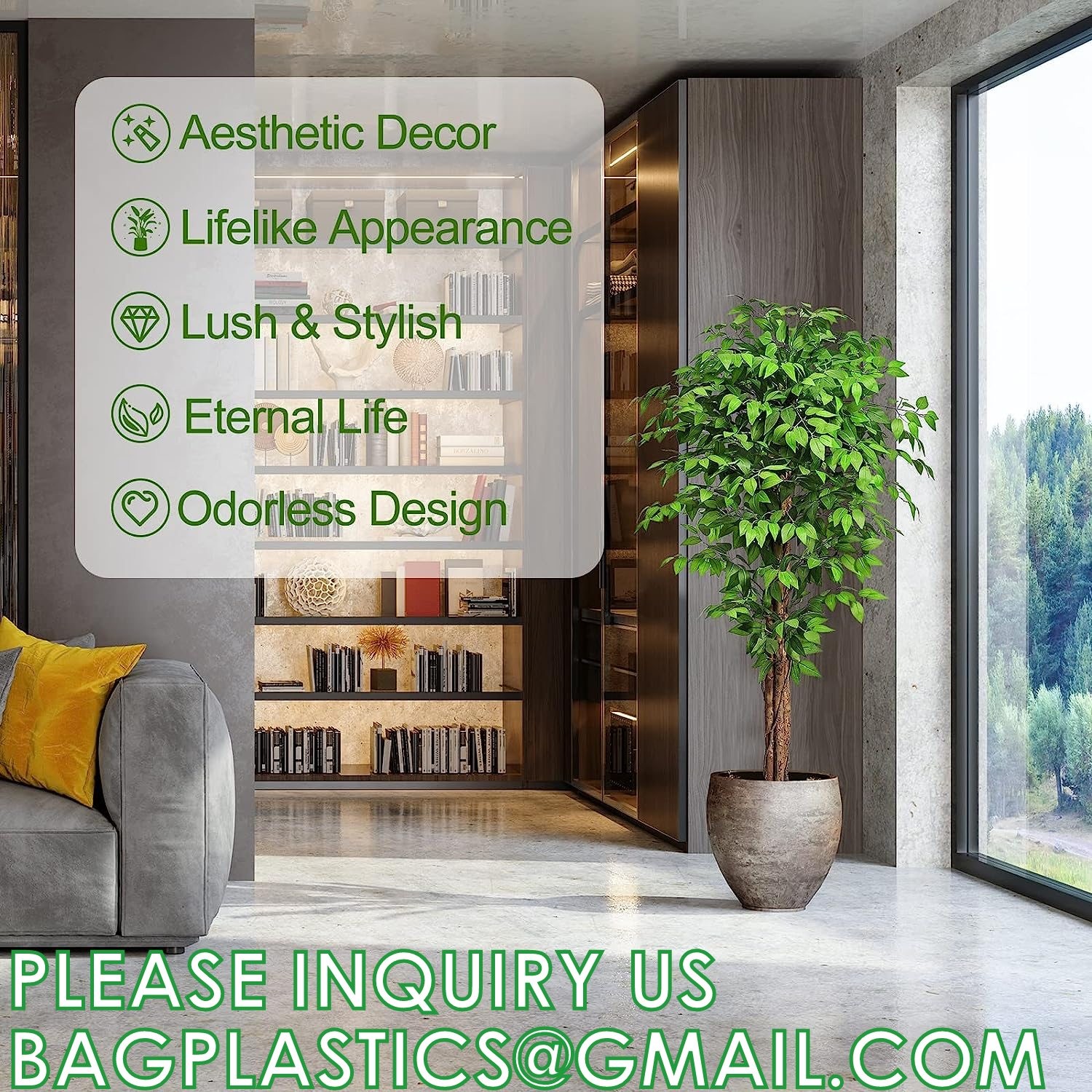 Artificial Plant Ficus Carica Fruit Plant Bonsai Tree Faux Plant Indoor Home Decor Plant Potted Plant Home