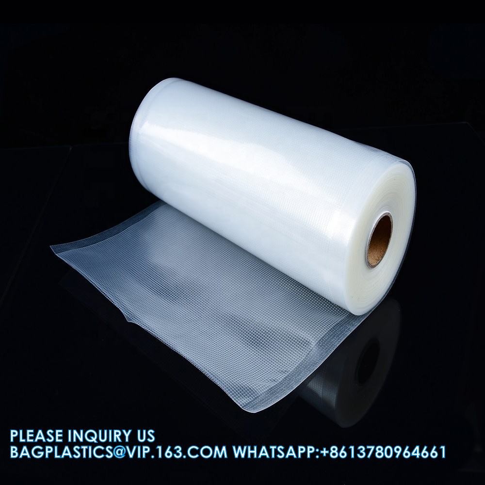 Transparent PA PE Plastic Storage Bags Vacuum Sealer Food Saver Roll 30m Embossed Vacuum Sealer Bags Packaging