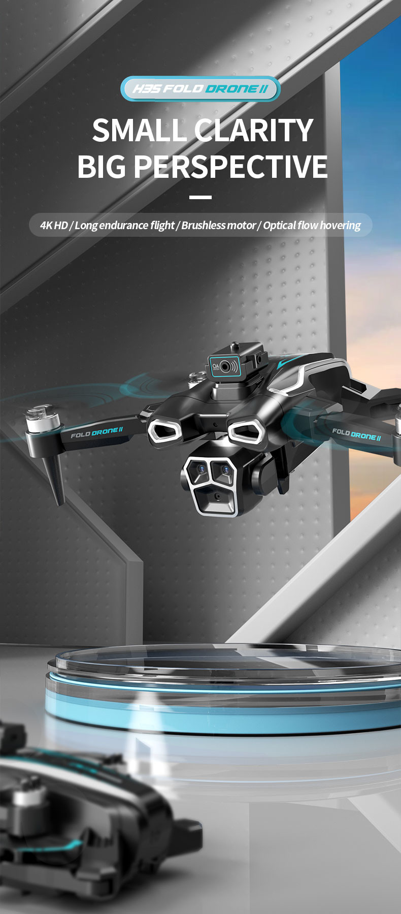 Professional 4K HD ESC Dual Camera Mini Drone H35 Brushless Optical Flow WIFI Quadcopter Obstacle Avoidance Remote