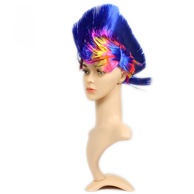 Football Game Cockscomb Wig 28*28cm Dacron Logo Customized Sports Supplies