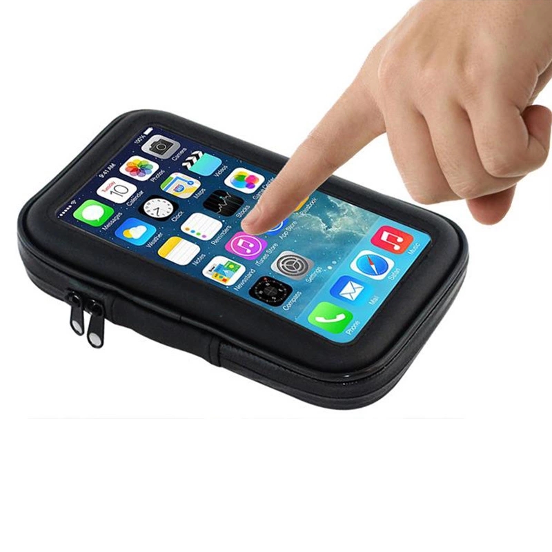 FCC 170g Motorcycle Phone Holder Mount , 360 Rotation Bike Phone Holder Bag